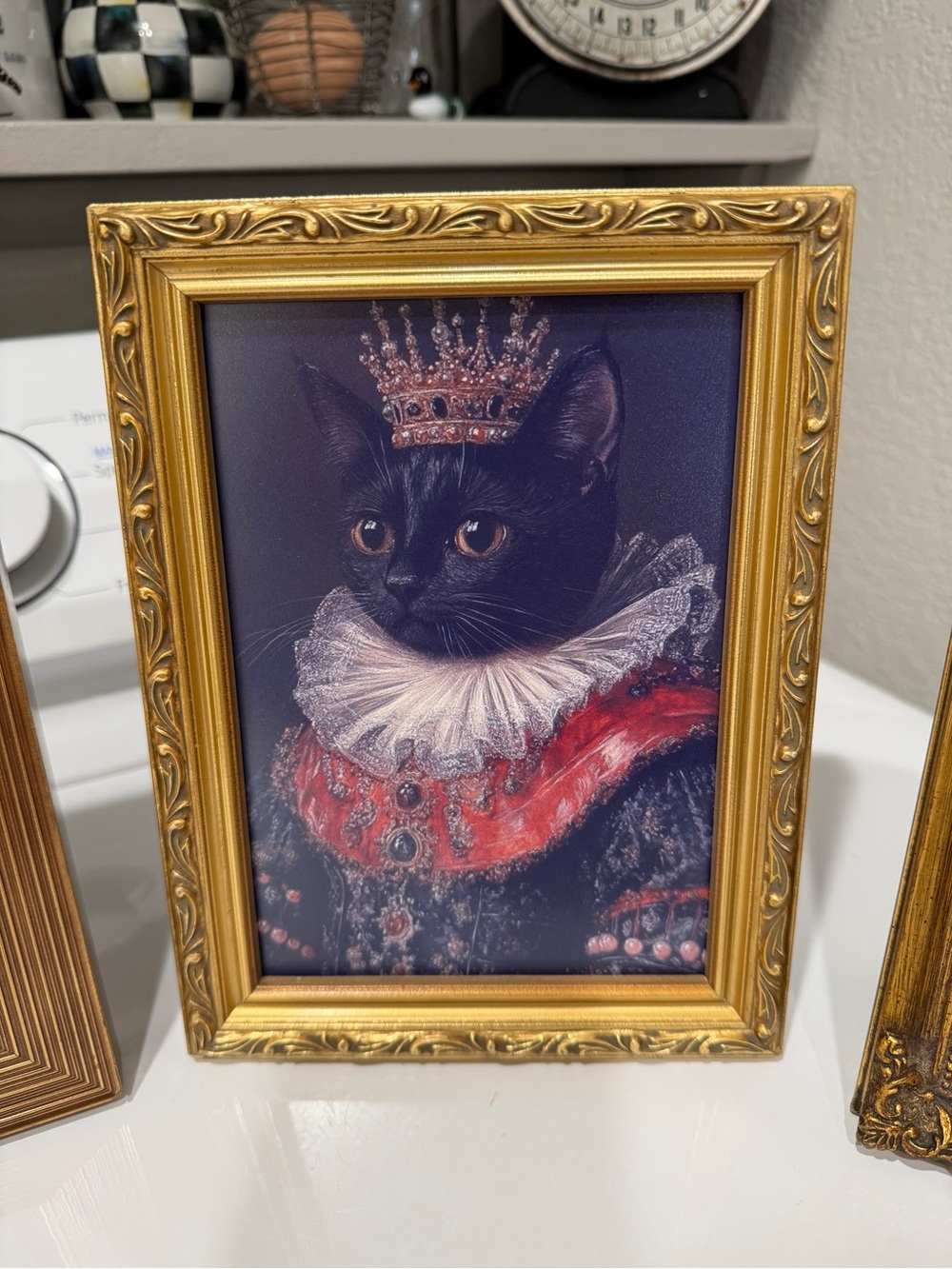 Vintage Set of 3 Gold Ornate Cat Portrait Frames - Picture 6 of 17